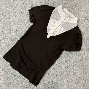 Zara Black and White Blouse